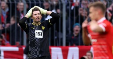Gergor Kobel scored a horror own goal on Saturday as Borussia Dortmund lost to Bayern Munich