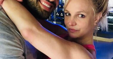 Going strong: Her post comes after Spears and her spouse denied having any marital trouble after they were recently seen without their wedding rings