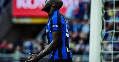 Romelu Lukaku failed to tap in a cross from six yards out as Inter slumped to defeat