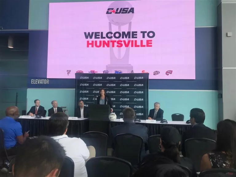 Mayor Tommy Battle announces Huntsville to host C-USA tournaments