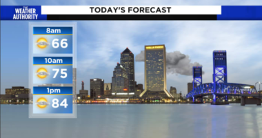 Near-record warmth, storms north today