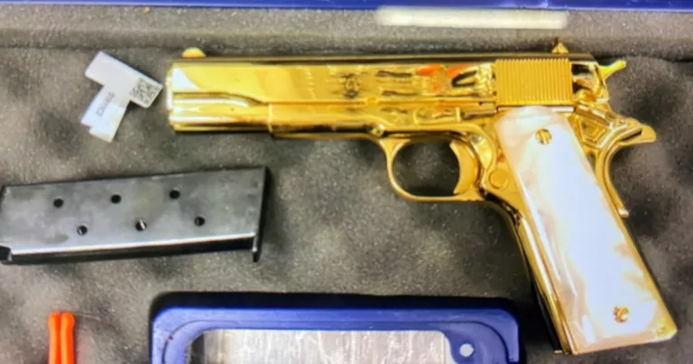 U.S. woman arrested in Australia with golden gun in her luggage