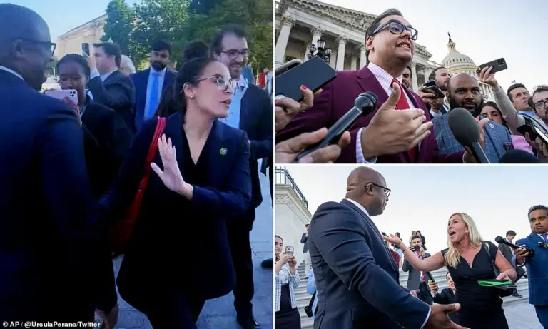 Chaos on Capitol steps as serial liar Rep. Santos calls AOC ‘deranged’