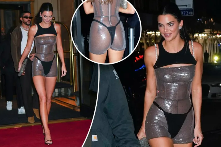 Kendall Jenner goes braless for her Met Gala afterparty look