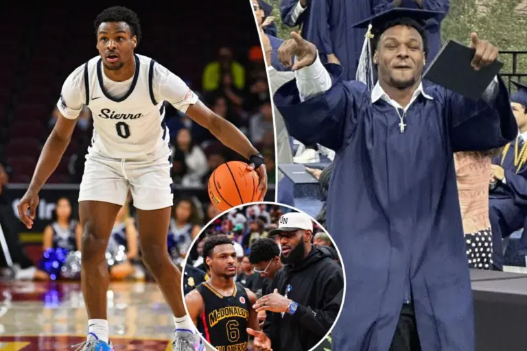 LeBron James celebrates son Bronny’s high school graduation: ‘Continue to fly’