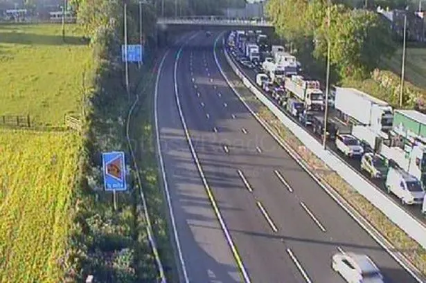 Live M62 traffic news as car flips over and crashes causing severe delays