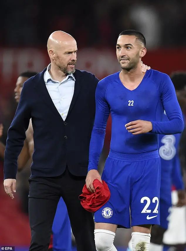 Man United boss Erik ten Hag refuses to reveal his chat with Hakim Ziyech after victory over Chelsea