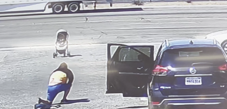 Man saves baby in runaway stroller headed for busy Hesperia street in Southern California