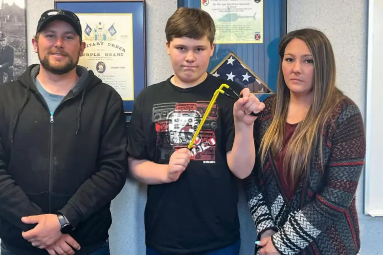 Michigan teen who used slingshot to save sister says he ‘was just lucky’