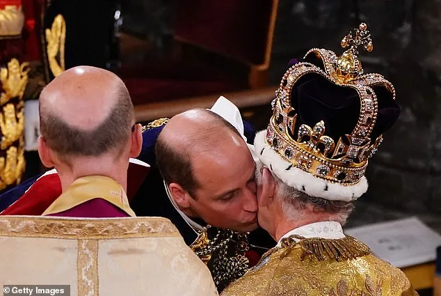 ROBERT HARDMAN: The most poignant moment was when William gave his father a light kiss on the cheek