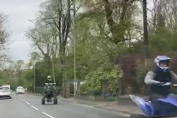 Reckless Huddersfield quad bike gang caught on camera jumping lights and pulling wheelies