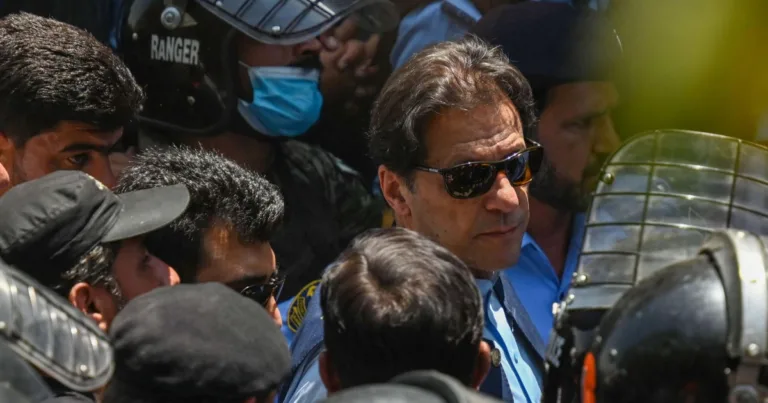 Supporters chant as Pakistan ex-PM Imran Khan released on two weeks bail