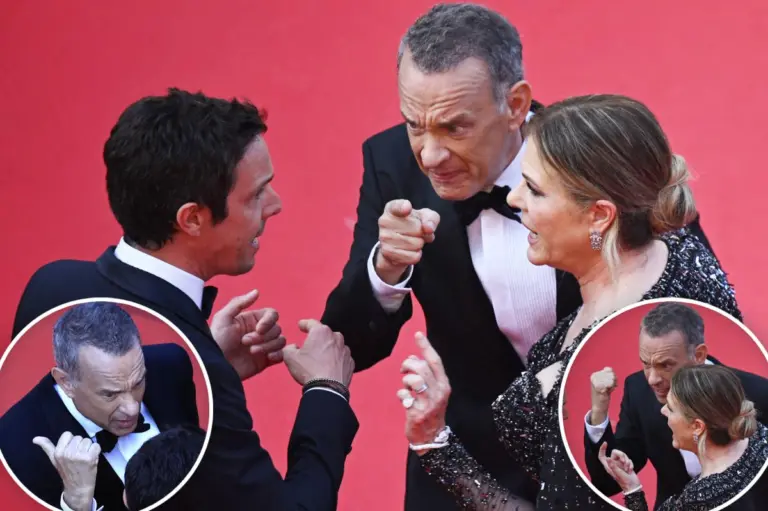Tom Hanks, wife Rita seemingly scold man at Cannes movie premiere