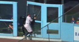Aaron Judge runs through fence to make incredible running catch