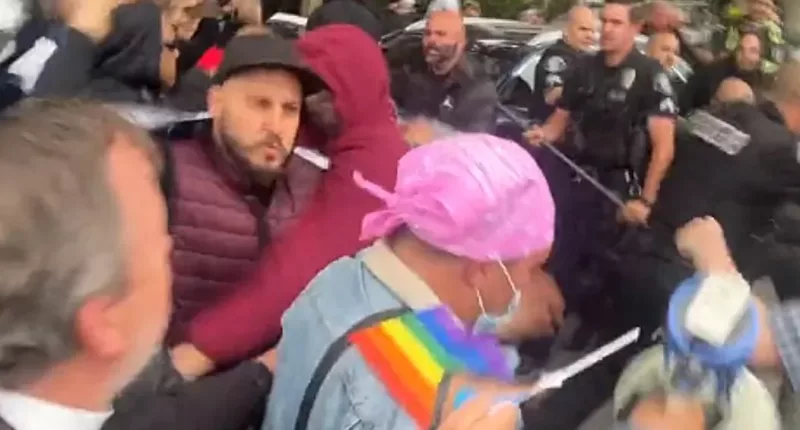BREAKING: Massive Brawl Breaks out outside Glendale, CA School Board as Armenian Parents Take on the Alphabet Mob