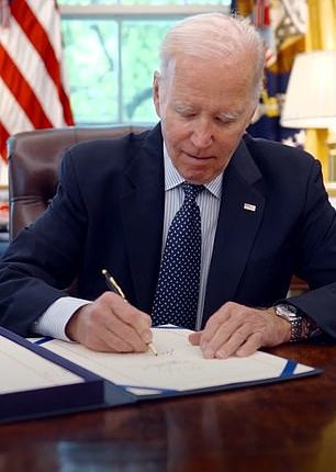President Joe Biden on Saturday signed a bill that lifts the US government's $31.4 trillion debt ceiling, averting what would have been a first-ever default