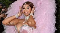 Cardi B Earns Title Of Fashion Icon In Daring Colorful Catsuit & Gold Chain G-String