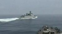 Close encounter between Chinese and U.S. warships