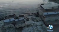 Collapse of major dam in southern Ukraine triggers emergency as Moscow and Kyiv trade blame