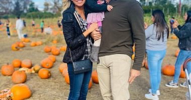 An outside group backing Ron DeSantis has found an unlikely secret weapon: Former Trump spokeswoman Kayleigh McEnany. She is pictured with her husband Sean Gilmartin and their daughter Blake Avery