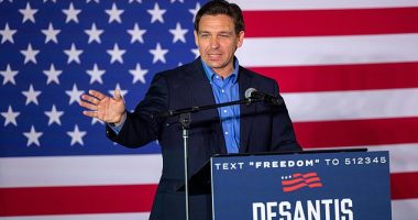 Ron DeSantis arrived in South Carolina on Friday as he continued his tour of early states. The biggest cheer in Gilbert came as he faced down a heckler who accused him of a 'police state'