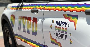 An image of a New York Police Department car with a design to celebrate Pride Month has people questioning whether the artist snuck in an anti-police acronym