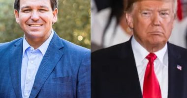 Florida Gov. Ron DeSantis said on Thursday that he will respond to attacks by former President Donald Trump, but added that he is focused on President Joe Biden — and Trump should be as well.