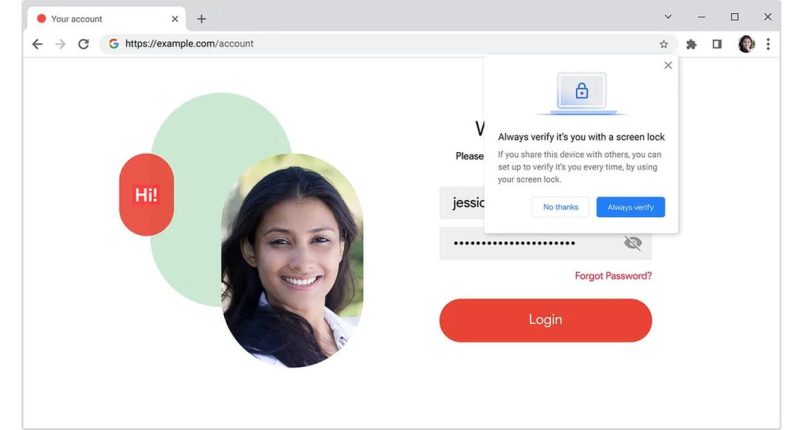 Google Chrome’s password manager adds biometric unlocking on desktop