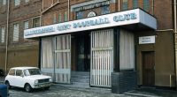 The main entrance at Manchester City's former Maine Road stomping ground that was their home for so many years