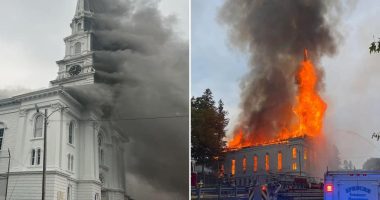 Massachusetts' First Congregational Church destroyed in fire