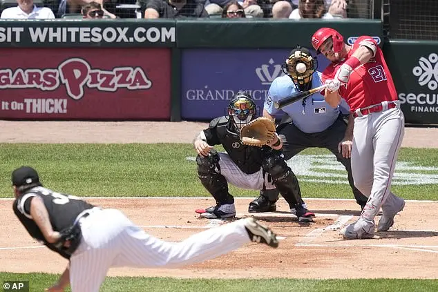 LA Angels star Mike Trout rocketed it a massive 476 feet into the stands Wednesday