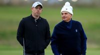 Jimmy Dunne (right) pictured alongside one PGA loyalist, Rory McIlroy, back in September