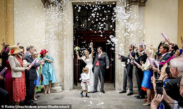 Prince Johann-Wenzel of Liechtenstein has wed his blushing bride, Countess Felicitas von Hartig, in a lavish religious ceremony in Vienna
