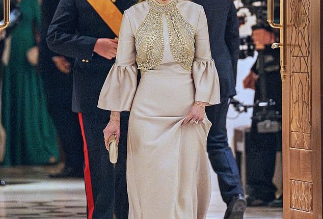 Sarah Ferguson, 63, has showered praises on her daughter Princess Beatrice (pictured), 34, for wearing her tiara to Crown Prince Al Hussein and Princess Rajwa Al Saif¿s royal wedding on June 1