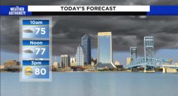 Scattered showers, breezy for Sunday