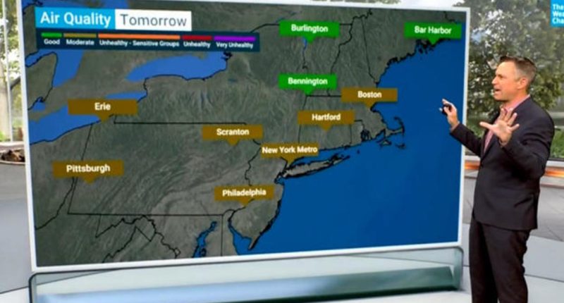 Smoke from Canada wildfires along East Coast should begin dissipating