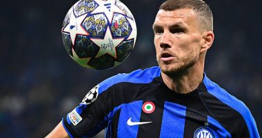 Edin Dzeko will be hoping to strike against his former side in the Champions League final