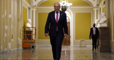 Before the ink was even dry on President Biden and Speaker McCarthy's debt limit deal, senators were carving out ways to get around spending limits by passing 'emergency' bills to boost defense spending and the war in Ukraine. Senate Majority Leader Chuck Schumer walks through the falls after the Senate passed the bll