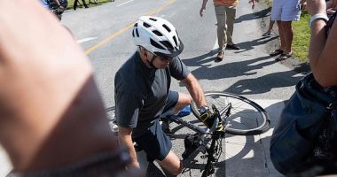 Joe Biden fell off his bike during ride near his Rehoboth Beach home in Delaware on June 18, as he and his wife celebrated their 45th wedding anniversary