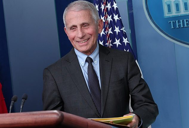 The referral relates to Fauci's previous testimony on the coronavirus and its potential origins from a Chinese lab with Paul suggesting Fauci lied under oath. He is pictured in November '22