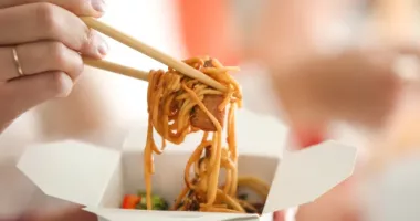 chinese takeout, concept of worst daily habits for heart health