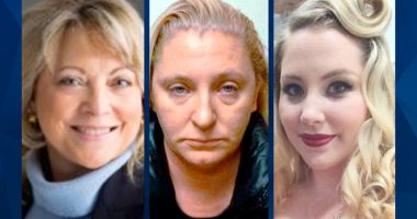 Photos of Pamela Hargan, Megan Hargan (mugshot), and Helen Hargan