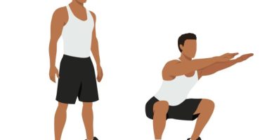 man doing squats