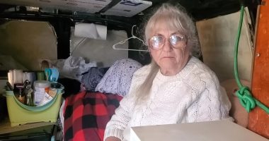 75-YEAR-OLD woman who has been forced to move into a VAN because she can't afford rent - despite working full time - lays bare brutal reality of her lifestyle, from desperately scrimping for food to using a tiny STOVE for heat