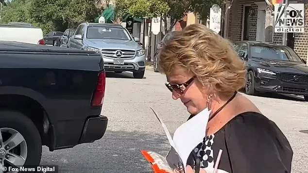 South Carolina court clerk Becky Hill was spotted the first time outside the court building in Walterboro, South Carolina, since Alex Murdaugh 's lawyers accused her of fabricating a Facebook post in order to get a juror thrown off the disgraced lawyer's murder trial