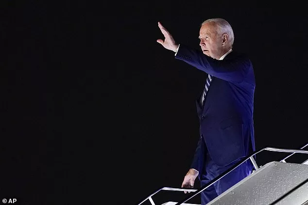 President Joe Biden arrives at Indira Gandhi International Airport to attend the G20 summit