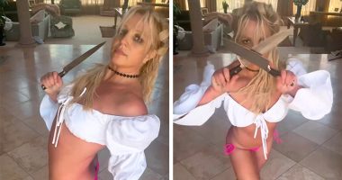 Britney Spears Insists Knives Are Rented Props, Pleads With Fans Not to Worry