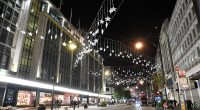Christmas lights go up in London's Oxford Street ahead of the big switch-on in November