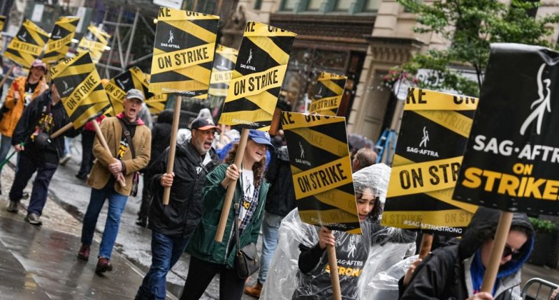Dispatches From The Picket Lines: Actors With A Smattering Of Rain & Writers Walk In NYC For First Time Since WGA Deal