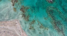 Elafonisi Lagoon aerial view